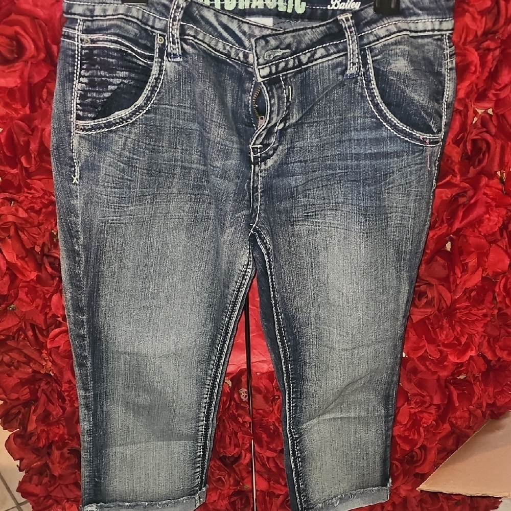 Hydraulic Bailey Blue Denim Women's Capri Jeans Size 13/14